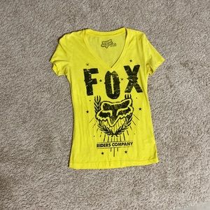 Fox shirt. Size extra small. Yellow